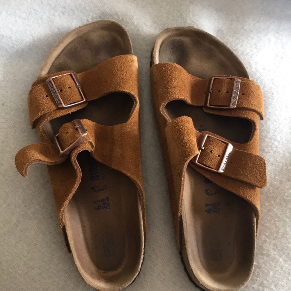 Birkenstock Arizona mink suede size 41 10 like new